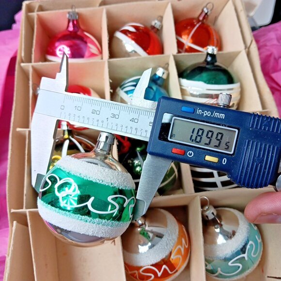 Vintage Poland Christmas Baubles 12pcs Set With Box Nice Set! - Picture 10 of 16